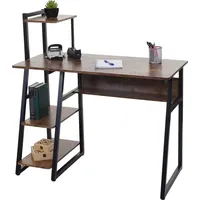 Mendler Schreibtisch mit Regal HWC-K68, Laptoptisch Bürotisch Arbeitstisch, MVG-zertifiziert