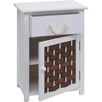 Mendler Kommode HWC-K83, Schrank Schubladenschrank, Holz 55x39,5x28,5cm ~ weiß,