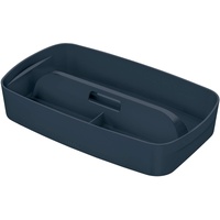Leitz MyBox Aufbewahrungsschale mit Griff, Samtgrau, Cosy-Serie, 52660089, Dunkelgrau