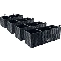 Pafen Balkonkasten 51 x 19 x 18,5 cm Schwarz