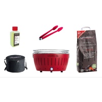 Lotusgrill XL Starter-Set 1x XL Grill Feuerrot mit USB-Anschluß,
