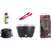 Lotusgrill S Small Kompakt Starter-Set Anthrazitgrau