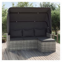 VidaXL Polyrattan Loungesofa grau 362335