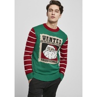 URBAN CLASSICS Wanted Christmas Sweater in Grün, Größe L