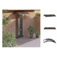 VidaXL Türvordach 150 x 80 cm schwarz/transparent