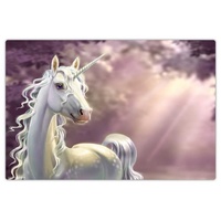 Cover-your-desk Schreibtischunterlage für Kinder und Erwachsene weißes Einhorn vor