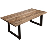 Möbilia Tisch mit wählbaren Tischbeinen 200x77 cm U-Form