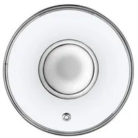 Kadax Glasdeckel mit Griff aus Stahl, Deckel für Topf
