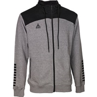 Select Oxford Kapuzen-Sweatjacke grau/schwarz 140