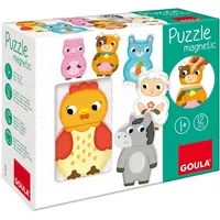 JUMBO Spiele Magnetisches Holzpuzzle Bauernhof