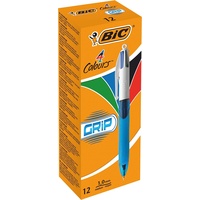 BIC 4 Colours Grip, 0.4mm, 12er Pack, Ideal für
