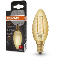 Osram Universal LED-Lampe, E14, gold, 120lm, 2400K, warmweiße Komfortlichtfarbe,