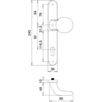 Magni Magni, Türgriff - Alu-Ra.-Wchsl-Grt,Kron,m. Gri,8,92,PZ,F12 2005/K2/035, F12
