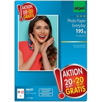 Sigel Fotopapier DIN A4 hochglänzend 195 g/qm 40 Blatt