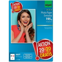 Sigel T1155 Fotopapier A4 hochglänzend, 195 g/qm 40 Blatt