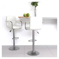 VidaXL Barhocker 2 Stk. Weiß Kunstleder