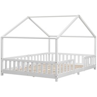 [en.casa] Kinderbett Treviolo 140x200 cm Weiß