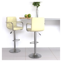 VidaXL Barhocker 2 Stk. Creme Kunstleder