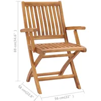 VidaXL Klappbare Gartenstühle 60 x 116 x 24 cm