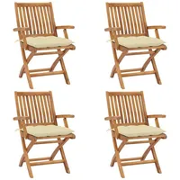 VidaXL Klappbare Gartenstühle mit Kissen 22,1 x 43,8 x
