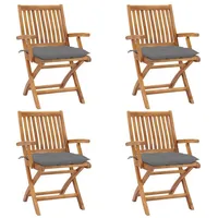 VidaXL Klappbare Gartenstühle mit Kissen 22,5 x 44,6 x