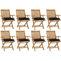 VidaXL Klappbare Gartenstühle mit Kissen 22,5 x 42,6 x