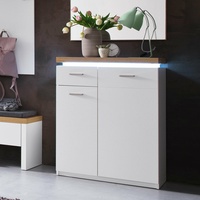 MCA Furniture Schuhschrank Schuhkipper Schuhkommode mit LED Beleuchtung Soft