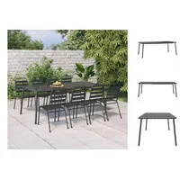 VidaXL Gartentisch Anthrazit 200x100x72 cm Stahlgitter