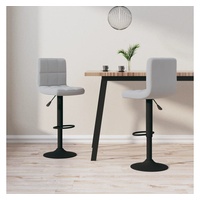 VidaXL Barhocker 2 Stk. Hellgrau Samt