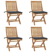 VidaXL Klappbare Gartenstühle mit Kissen 40 x 40 x