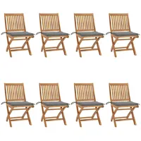 VidaXL Klappbare Gartenstühle mit Kissen 41 x 41 x