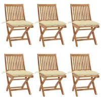 VidaXL Klappbare Gartenstühle mit Kissen 60 x 60 x