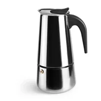 Ibili - Express-Kaffeekocher Moka, 4 Tassen, 185 ml, Edelstahl,