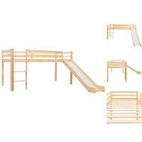 VidaXL Kinderhochbett-Rahmen mit Rutsche & Leiter Kiefernholz 97x208cm -