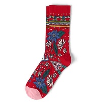 Thalia Socken Frida Kahlo „Red Flowers“, rot, Gr. 39-42