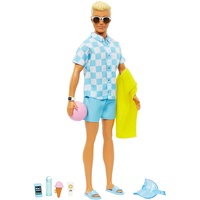 Barbie Strand Ken-Puppe mit Badehose und Strand-Accessoires