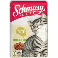 Schmusy Ragout mit Pute in Jelly 100g Frischebeutel Katzennassfutter