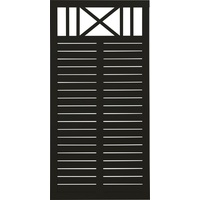 Plus Holz Sichtschutzzaun Nostalgi 90 x 180 cm Schwarz