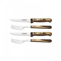Tramontina Gaucho Steak-Besteck 4-teilig Messer Gabel BBQ Küchen-Zubehör