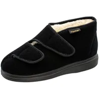 Fischer Schuhe Unisex-Klett-Hausstiefel für Herren, schwarz, Gr. 48 EU