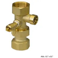 Afriso Kappenventil G 1 x 1 mit Ablasshahn