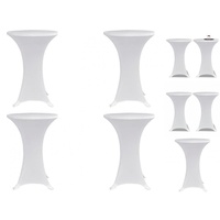 VidaXL Stehtischhussen 4 Stk. Ø 80 cm Weiß Stretch