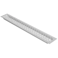 MS Beschläge - Lüftungsblech Aluminium Lüftungsgitter Stegblech Silber 60x480mm
