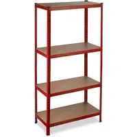 Relaxdays Schwerlastregal, 150 cm, 4 Böden, Stahl, Lagerregal Keller,