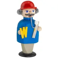 Seiffener Volkskunst Räuchermann Hausmeister, 14 cm hoch, original Erzgebirge