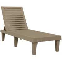 VidaXL Sonnenliege Hellbraun 155x58x83 cm Polypropylen