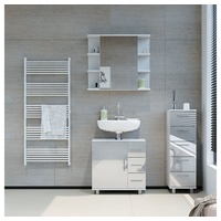 Vicco Badschrank Ilias Weiß Hochglanz 30 x 95 cm