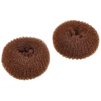 Denman Knotenring für Dutt, klein, braun, Durchmesser 6 cm,