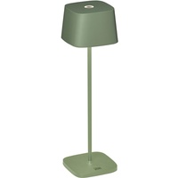 Konstsmide LED Tischleuchte Capri USB-Tischl. Grün/grau, 2700/3000K, dimmbar, eckig