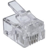 InLine Modularstecker, 6P4C RJ11 zum Crimpen auf Flachkabel
